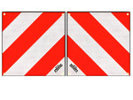Placa V20 homologada para portabicicletas de coches - Señal con Bandas refectante 3M para cargas que sobresalen de vehículos