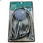 Conjunto ducha 3 posiciones. Incluye flexo 150 cms., alcachofa rociador, soporte pared, tornillería. Kit ducha baño completo