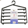 Percha múltiple 5 en 1 para pantalones, faldas, ropa, vestidos. Pack 2 unidades