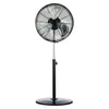 Ventilador de pie con base de metal Oscilante. 3 velocidades. Altura regulable. 110W. 550 mm. de diámetro.