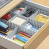 Organizador separador cajones ajustable. Separadores organizadores regulables cajones cocina, baño, escritorio, maquillaje, ropa interior, especiero, cajón.