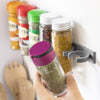 Soporte organizador especias cocina. Capacidad 20 botes. Especiero para cajón, armario, pared. Adhesivo. Modulable. Para colocar y ordenar especias en cocina.