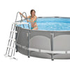 Escalera  Piscina Desmontable 122 cm 3 peldaños antideslizantes. Fácil montaje, resistente a la corrosión. Sistema de peldaños seguros para niños