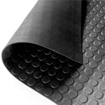 Pavimento Circulos Negro Lestare 3Mm  1,20X15 Metros Rollo