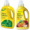 Abono y fungicida rosales. Tratamiento foliar completo. 1 lt. Fungicida extracto cola de caballo y 1 lt. Abono especial rosas y plantas de flor. - bricoloco.com