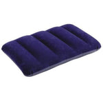 Almohada hinchable Intex. Para playa, viaje, camping. Inflable flocada tejido suave. Resistente al agua. Medidas 43x28x9 centímetros.