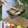 Barbacoa portátil carbón plegable pequeña de sobremesa o suelo. Parrilla para alimentos extraíble. Ideal camping, terraza, acampada, patio o jardín - bricoloco.com