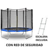 Cama elástica saltarina de 244 cm para exteriores. Cama elástica para niños y adultos. Incluye red de seguridad y escalera. - bricoloco.com