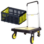 Carro de transporte  profesional plegable carga 135 Kgs. Incluye caja plegable 50 litros.