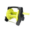 Carro portamangueras soporte manguera jardín o riego con enrollador hasta 25 metros. Recoge mangueras agua enrollables. Enchufe rápido y antigoteo - bricoloco.com