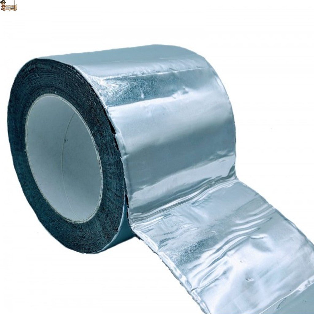 Cinta adhesiva butilo aluminio. ¡¡¡Rollo 10 metros. 100 mm.!!! Caucho –