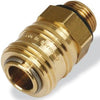 Conector rápido aire comprimido. Enchufe acople rápido. Rosca exterior macho. Fabricado en latón Alemania. Alta calidad. - bricoloco.comRosca 1/4"