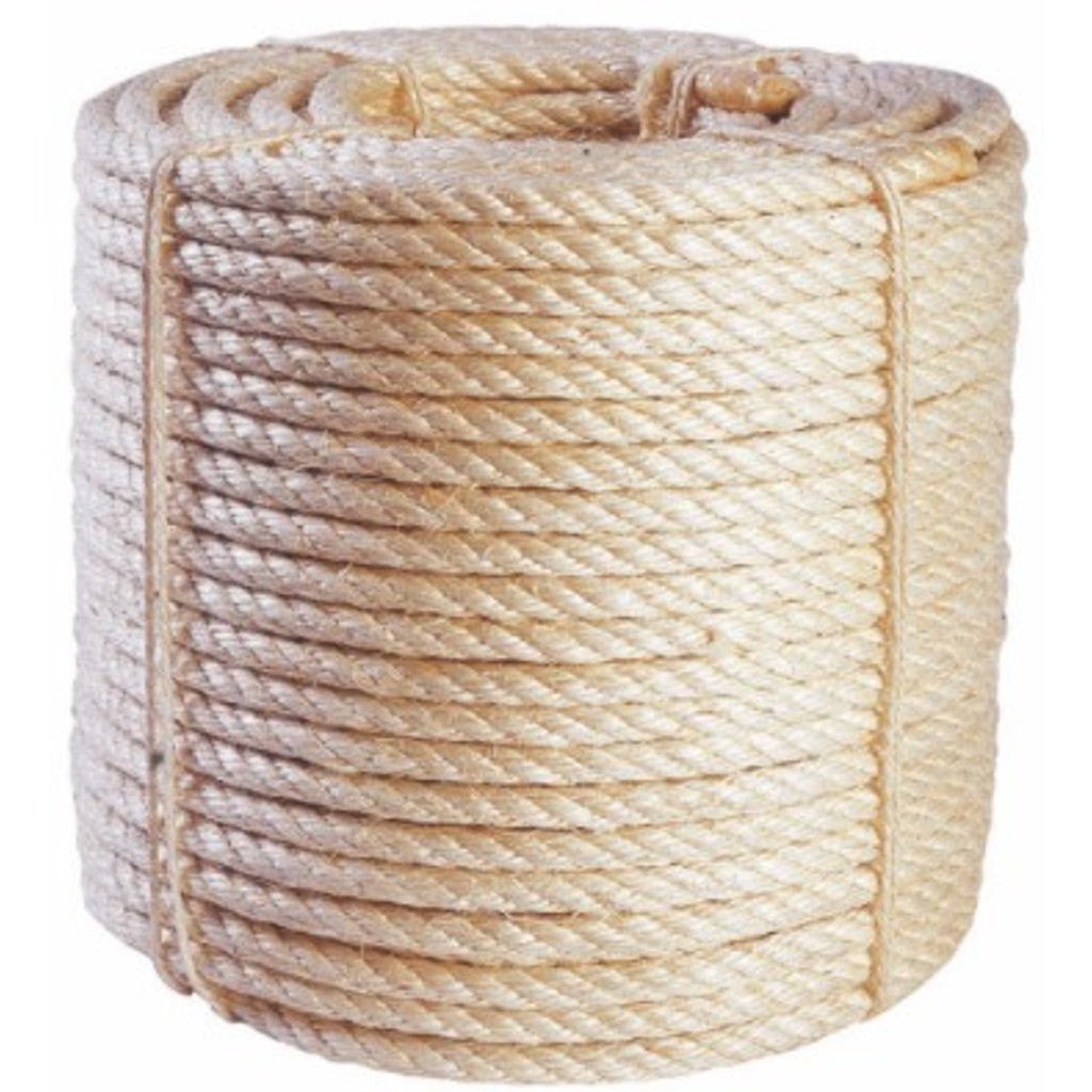 Cuerda de sisal para rascador de gatos (98 pies), cuerda de cáñamo gruesa y  fuerte cuerda de yute natural para agrupación de jardín