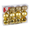 Decoración árbol de navidad, caja con 12 bolas de navidad oro brillo, mate y purpurina 3cm. - bricoloco.com