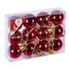 Decoración árbol de navidad, caja con 12 bolas de navidad rojo brillo 3cm. Decoración y manualidades. - bricoloco.com
