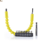 Extensor taladro flexible magnético. Accesorio puntas atornillador o destornillador eléctrico. Incluye juego puntas, soporte y portapuntas magnético.