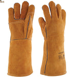 Guantes trabajo soldador 3L ForjaTherm 400. Soldadura profesional. Largo 400 mm. Serraje crupón vacuno. Cosido Kevlar. Refuerzo. Forrados. Talla 9.