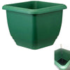 Hidrojardinera interior exterior. Cuadrada 30 cm. Plástico resina verde. Sistema riego automático incorporado. - bricoloco.com1 ud.