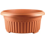 Jardinera baja Corintia Clásica Terracota Grande 45 cm. Maceta baja robusta para jardín o terraza