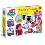 Juego educativo infantil de mesa niño y niña kit completo tricotar y pompones. A partir de 7 años.