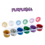 Kit de 6 temperas de colores primarios purpurina. Material de dibujo infantil y adultos. Temperas colores