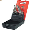 Kit estuche brocas metal acero rápido rectificada MetalWorks. Juego brocas HSS-R. Metal, aceros e inoxidables. Cilíndricas. Profesional. - bricoloco.com19 brocas (1-10 x 0.50)