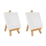 Kit manualidades, set pintura lienzo y caballete para pintar 15x15cm. Caballete sobremesa. Pintura niños y adultos. Minicaballete