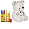 Kit set juego manualidades infantil para niños, niñas y adultos. Hucha cerámica para pintar. Figura decoración - bricoloco.comOso