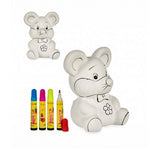Kit set juego manualidades infantil para niños, niñas y adultos. Hucha cerámica para pintar.  Figura decoración