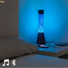 Lámpara de lava grande 40 cms. ¡¡ CON ALTAVOZ Y MICRÓFONO Bluetooth !! De sobremesa para mesa, mesilla noche, dormitorio, salón o cualquier ambiente. - bricoloco.com