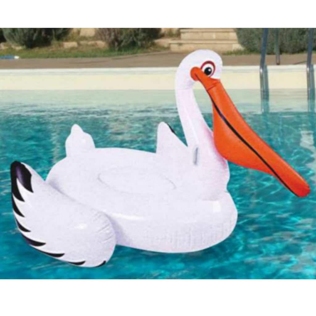 Lote 2 colchonetas sillón hinchable inflable para piscina y playa con forma de pelicano.