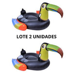 Lote 2 colchonetas sillón  hinchable inflable para piscina y playa con forma de tucan.