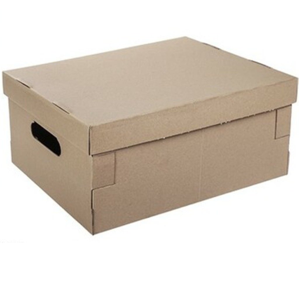 Lote 6 cajas cartón con tapa y asas. Almacenaje, zapatos, juguetes