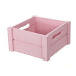 Lote de 12 cajas decorativas organizadoras en color rosa de madera. Para jardinería, cocina, vestidores, habitaciones…
