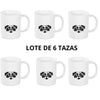 Lote de 6 tazas de cara carlino. Tazas originales y graciosa para el desayuno. Tazas infantiles para niño y niña. - bricoloco.com