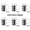 Lote de 6 tazas de huellas perros. Tazas originales y graciosa para el desayuno. Tazas infantiles para niño y niña. - bricoloco.com