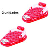 Lote de dos sofá-sillón hinchables con forma de fresa para piscina y playa. Accesorios playa y piscina. Colchoneta hinchable inflable para piscina. - bricoloco.com