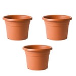 Macetero Redondo Plástico Premium 17 cm Terracota para Interior o Exterior