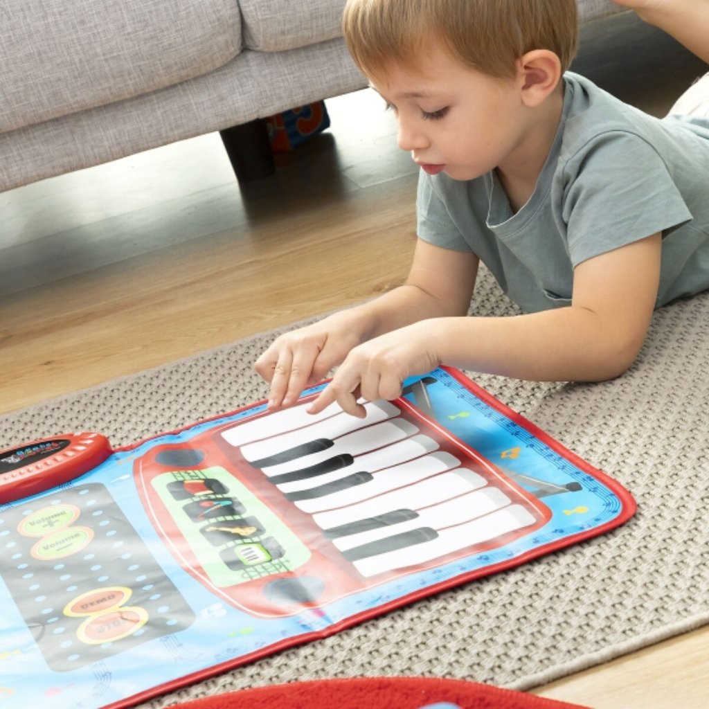 Manta de actividades Infantil con piano verde