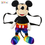 Mochila de peluche  Mickey Mouse Disney con bandera orgullo gay lgtbi . Mochila infantil guardería, escolar, piscina, playa. Regalo original.