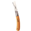 Navaja de injertar plegable con cuchilla recta o curva y mango de madera. Altuna - bricoloco.comHoja Recta
