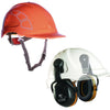Pack Casco de seguridad de protección con Orejeras protectores auditivos antiruidos para industria y obra - bricoloco.comNaranja (Ruidos Altos)