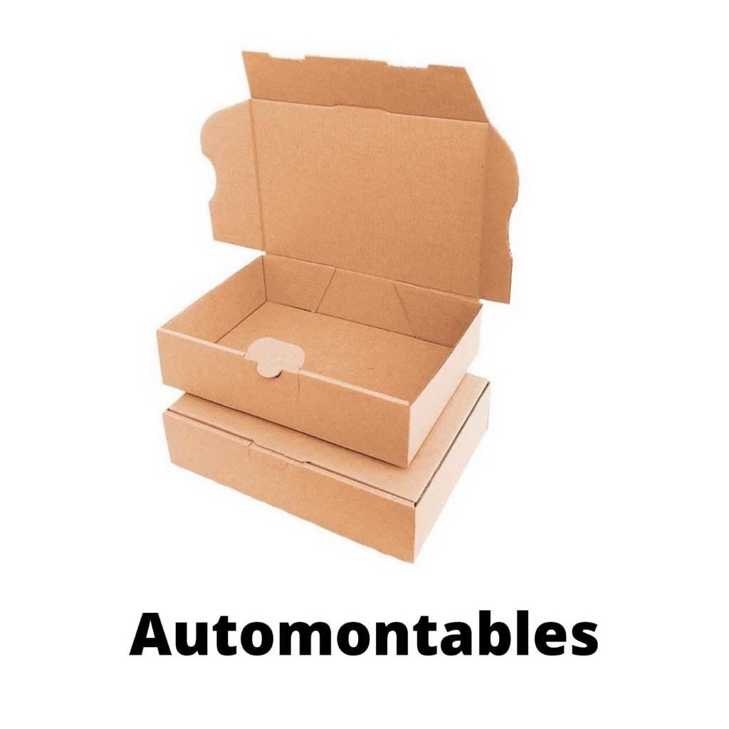 Lote 10 cajas de cartón automontables autoensamblaje. Cajitas pequeñas –