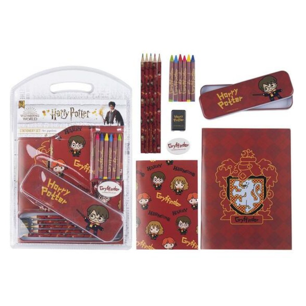 Harry Potter Kit Papelería, Set Bolígrafo Varita y Papelería Bonita,  Merchandising Oficial