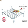 Parrilla doble Algon para barbacoa o chimenea de carbón o leña. Para verdura, carne o pescado. Fabricado en España. Tratamiento zincado gran micraje. - bricoloco.com30x35 cms.