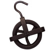 Polea garrucha para pozo o andamios reforzada con gancho. Hierro fundido - bricoloco.com120 mm