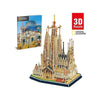 Puzzle de la Sagrada Familia Barcelona. Puzzle en 3D 184 piezas para niños y adultos. Puzzle maqueta. - bricoloco.com