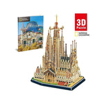 Puzzle de la Sagrada Familia Barcelona. Puzzle en 3D 184 piezas para niños y adultos. Puzzle maqueta.