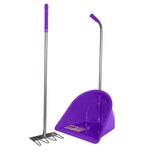 Recogedor para jardín con Rastrillo. Muy útil para recoger hojas, césped cortado, frutos en el suelo, excrementos, etc.
