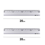 Regla metálica de aluminio 20 cm. Regla material escolar. Más resistentes que la regla flexible.